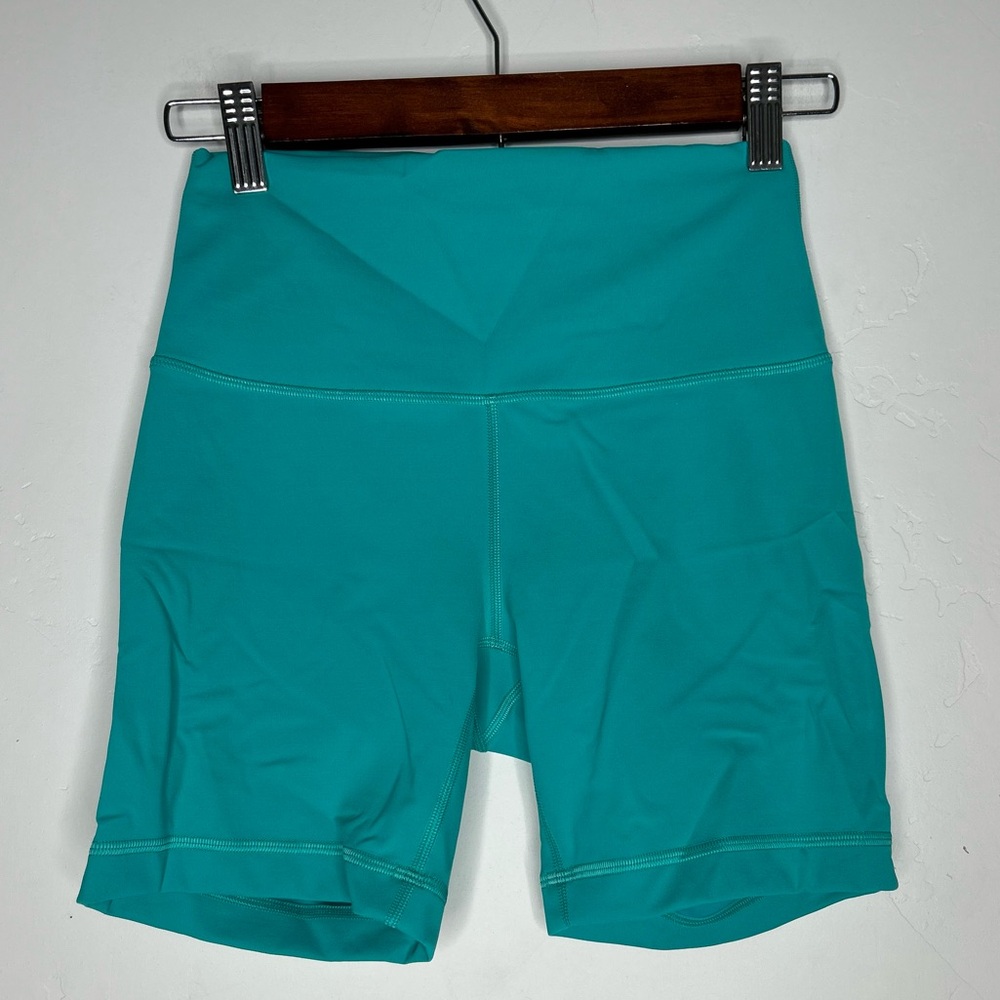 lululemon athletica Teal High-Waist Athletic Shorts